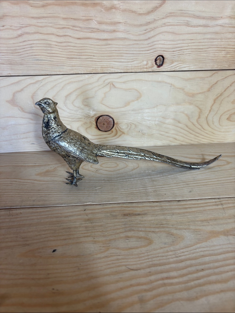 Vintage silver plated pheasant bird